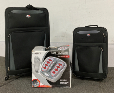 Foot Massager With Infrared Heat And (2) Suit Cases