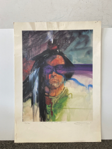 13&rdquo;x 19&rdquo; Signed and Dated Native American Painting &ldquo;One With The Spirit&rdquo;