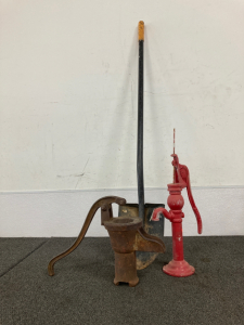 Vintage Water Pumps And Shovel