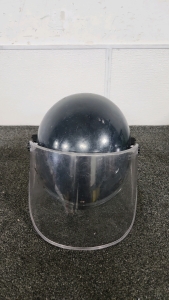 Retired Riot Helmet W/ Face Shield & Chin Straps