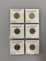 (6) Brilliant Uncirculated Jefferson Nickels