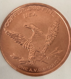 US Army Copper Round