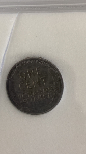 Slabbed US WWII emergency issue steel penny