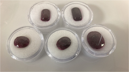 (5) Madagascar Ruby Cabochons