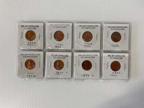 (8) Brilliant Uncirculated Lincoln Cents