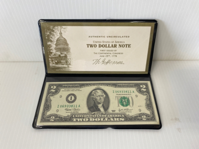 Authentic Uncirculated Two Dollar Note