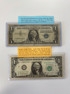 Vintage Silver Certificate and Scarce Barr Note