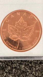 Canadian Maple Leaf Copper Round