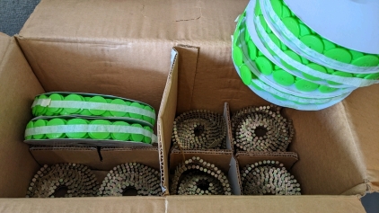 Hitachi 7/8" Wire Coil Nails w/1" Tops