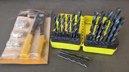 FastenPro Hand Riveter, Ryobi Drill Bit Set