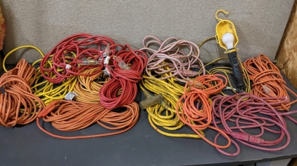 Work Light, 3-outlet Extension Cord, Assorted Extension Cords