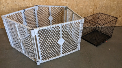 5-Panel Pen/Gate, 18x24x20 Kennel w/Tray
