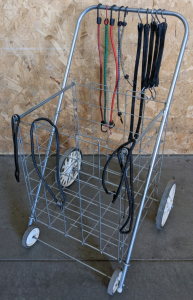 Folding Wire Cart & Bungee Cords