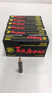 (7) boxes of 25 each TULAMMO .223 Rem Steel Case