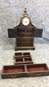 Old School Jewelry Box with Clock