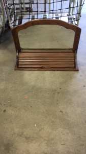 Table Top Mirror With a Roller Top