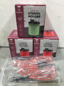 (3) Utensil Holders, (6) Silicone Coated Whisks