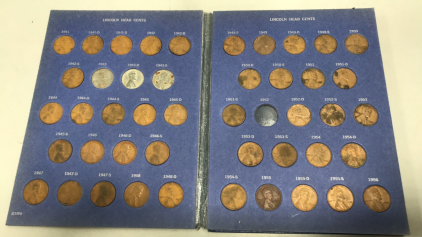 Lincoln Memorial Head Cent Collection Books w/ Coins Inside 1909-1962