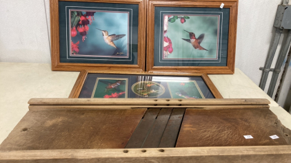 (3) Hummingbirds Pictures and Old Slicer