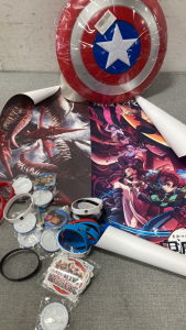 Posters, Roblox items and Captain America shield