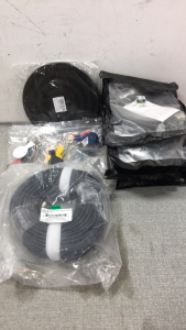 (6) HDMI Cables, 100ft Mic Cable, (2) Packs Airtag Keychains, Turntable Replacements