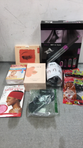 Hot Air Hair Styler, (2) Sakura Pink Facial Masks, False Lashes, and more