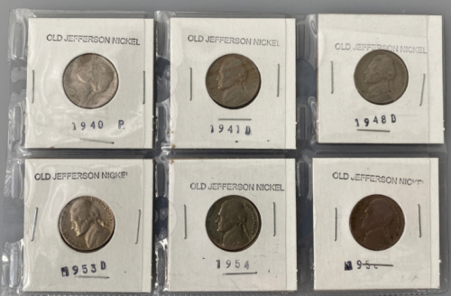 (6) Old Jefferson Nickels