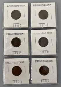 (6) Indian Head Cents