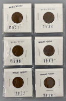 (6) Old Wheat Pennies