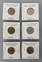 (6) Brilliant Uncirculated Jefferson Nickels