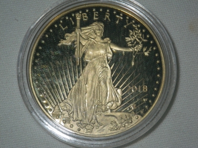 PLATED 1oz Liberty Gold Round