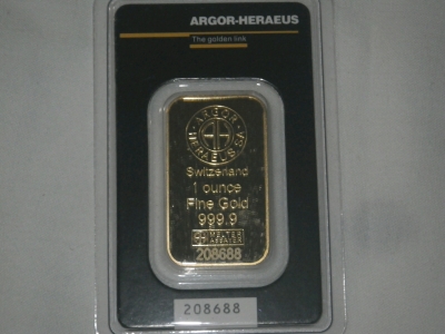 1 Ounce Argor-Heraeus Gold Bar (Please Inspect)