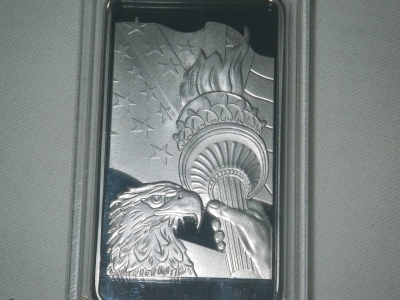 1 Ounce Liberty Silver Layered Bar