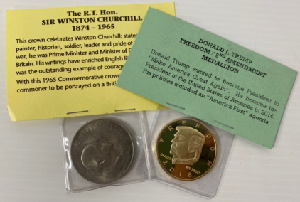 Sir Winston Churchill and Donald Trump Coin/Medallion