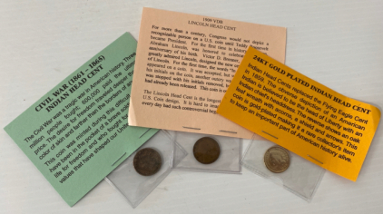 (3) Vintage Pennies