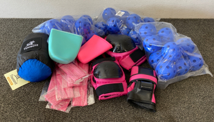 Assorted Sports Attire, Wiffle Balls, and More