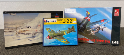 (3) Airplane Model Kits