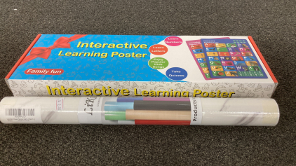 Interactive Learning Poster And Peel and Stick Marble