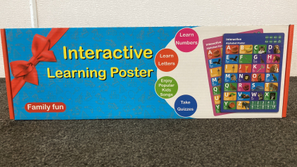 Interactive Learning Poster And Peel and Stick Marble