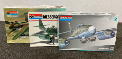 (3) Airplane Model Kits