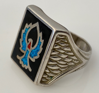 Size 8 Mens Ring With Eagle Symbol