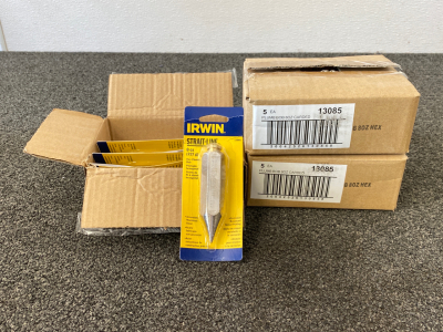 (3) Boxes of Irwin Straight Line Plumb Bobs 8OZ