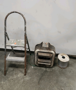 Wired Heater, Step Stool & Wire