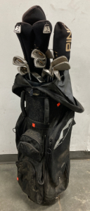 Golf Bag With Clubs And Accessories