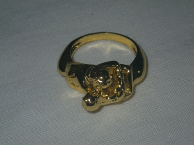 Gold-Toned Love Ring Size 6
