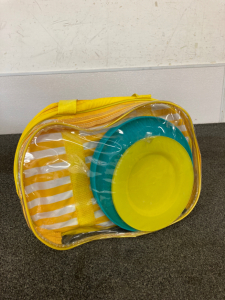 Picnic Bag with Plastic Plates and Cups
