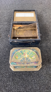 Vintage Tin Box And Fyrite Case