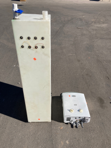 Water heater and camper water holder