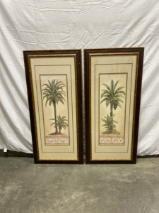 Pair of Palm Tree Wall Decor 20”x 44”