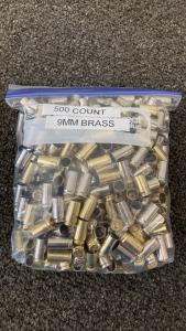 (500) 9MM Brass Casings